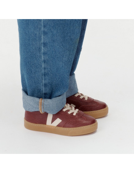 Volley Elastic Laces Leather Amarante Pierre Natural 2