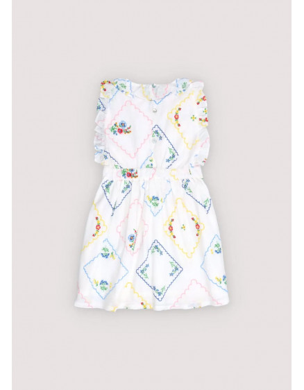 Jacinthe Dress Multicolor Embroidery Flower 3