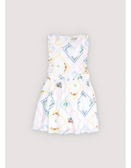 Jacinthe Dress Multicolor Embroidery Flower 2