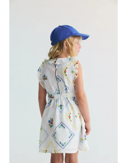 Jacinthe Dress Multicolor Embroidery Flower 4