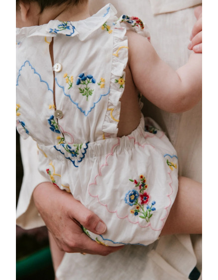 Jacinthe Baby Romper Multicolor Embroidery 2