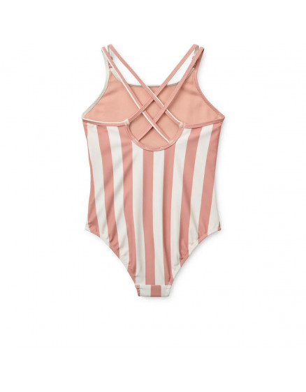 Suna Stripe Swimsuit Coral Blush 2