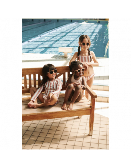 Belle Stripe Bikini Coral blush 2