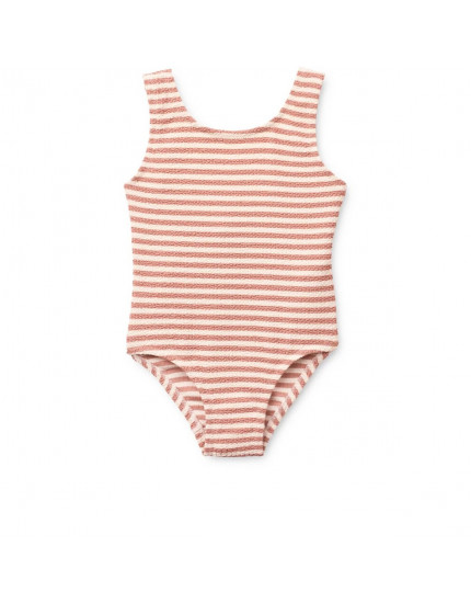 Bianco Stripe Swimsuit Coral Blush