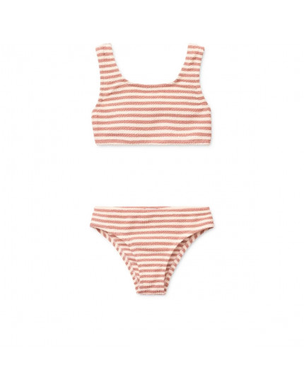 Bello Stripe Bikini Coral Blush