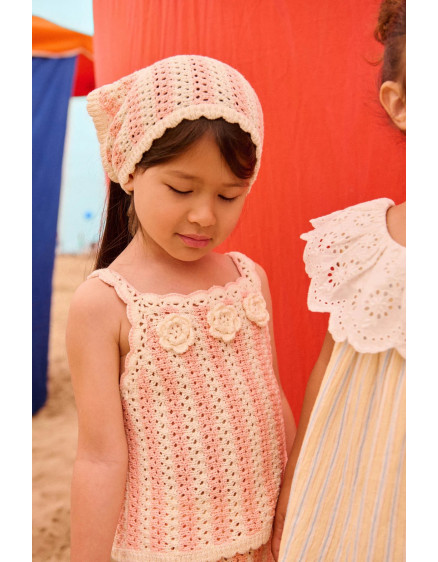 Holly Mesh Bandana Pink Stripes 3