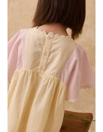 Aurora Dress Pink & Yellow 3