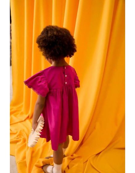 Notcha Dress Fuchsia 2
