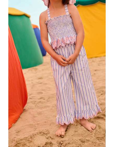 Loukini Pants Blue Seaside Stripes 2