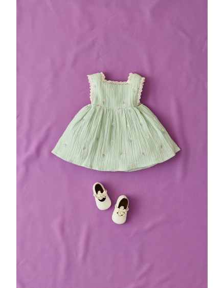 Aloisa Baby Dress Almond Floral 2