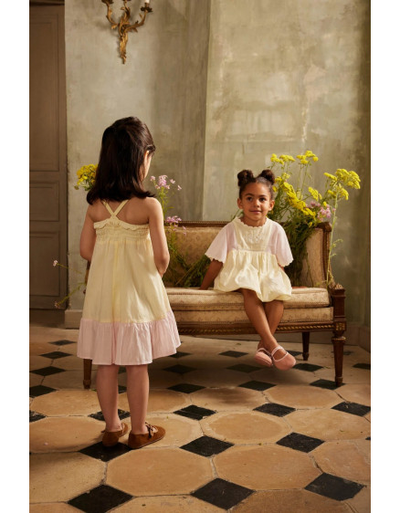 Marcelina Dress Pink & Yellow 3