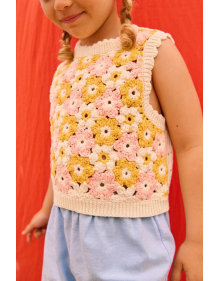 Rynia Crochet Top Pink 3