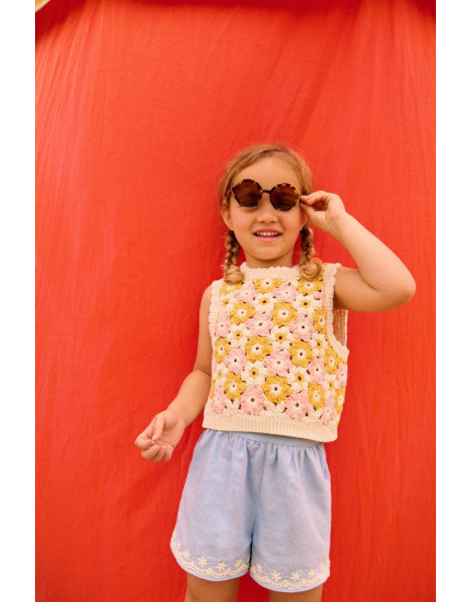 Rynia Crochet Top Pink