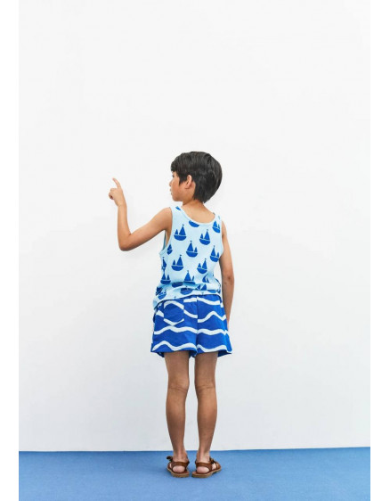 Waves Short Nautical Blue 2