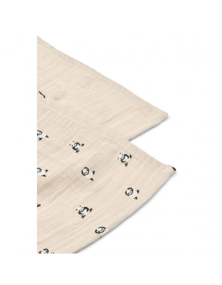 Lewis Muslin Cloth 2-Pack Mini Panda 2