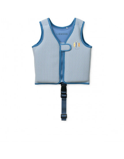 Dove Seersucker Swim Vest Stripe Riverside