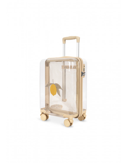 Transparent Travel Suitcase Lemon One Size