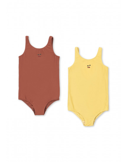 2 Pack Marva Swimsuit Pampas/Mahogany
