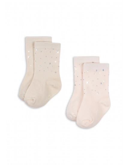 2 Pack Sequin Socks Creole Pink 25-28