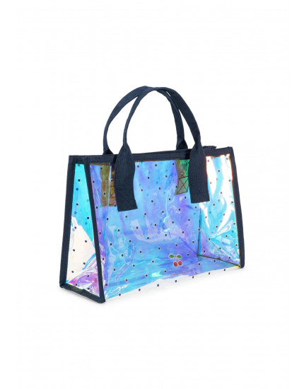 Beach Bag Navy Dot