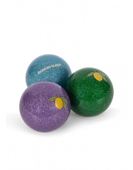 3 Pack Sparkly Balls Blue One Size