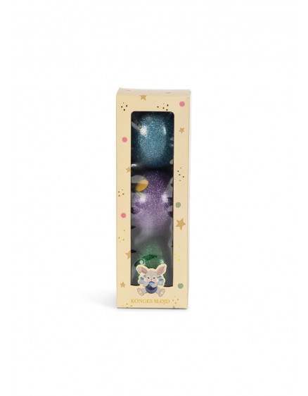 3 Pack Sparkly Balls Blue 2