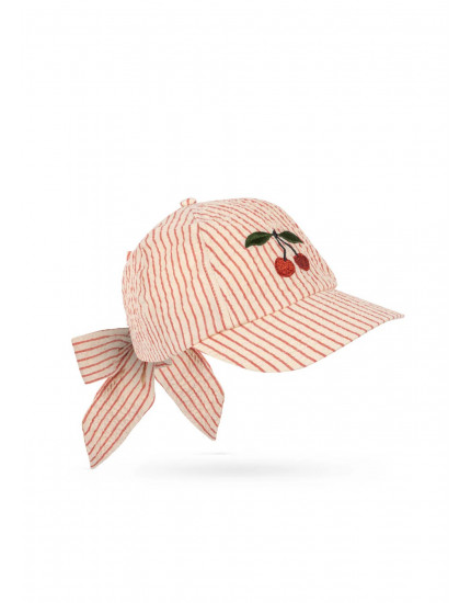 Ellie Bow Cap Amour Stripe 12-18M