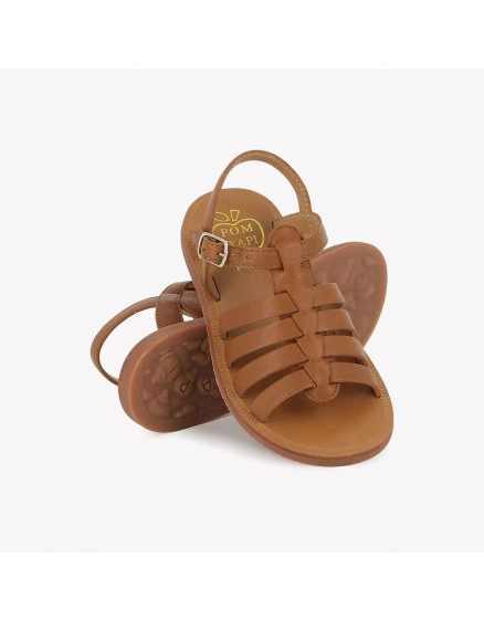 Plagette Nappa Brown Sandals 4