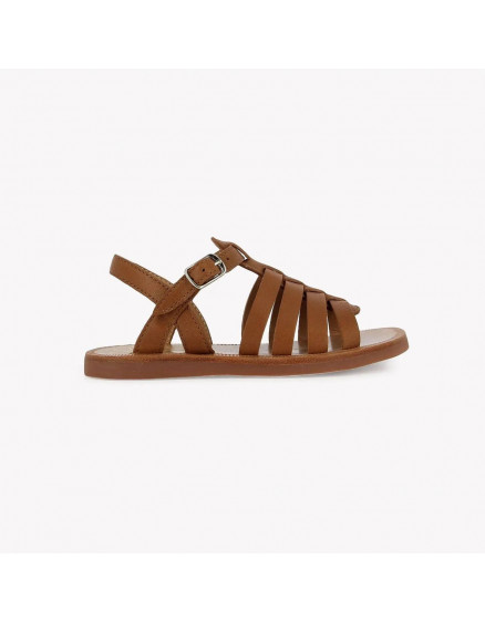 Plagette Nappa Brown Sandals 2