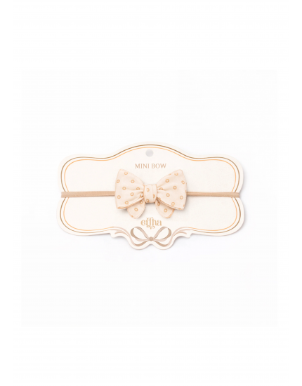 New Little Bow Headband Neutral Dots One Size