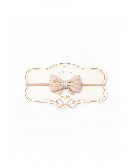 New Little Bow Headband Toffee Lines One Size