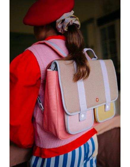 School Bag Lemon Tree Gingham Flower + Rose 4
