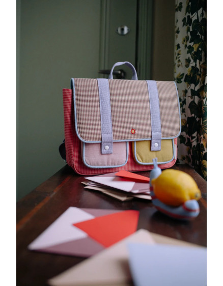 School Bag Lemon Tree Gingham Flower + Rose 3