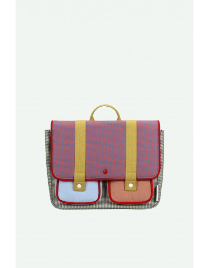 School Bag Lemon Tree Gingham Midnight + Moon One Size