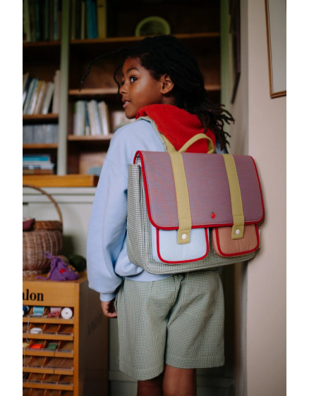 School Bag Lemon Tree Gingham Midnight + Moon 3