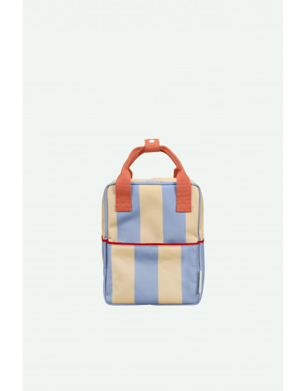 Backpack Small Stripes Cloud Blue + Twiggy Beige