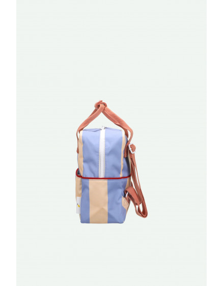 Backpack Small Stripes Cloud Blue + Twiggy Beige 6