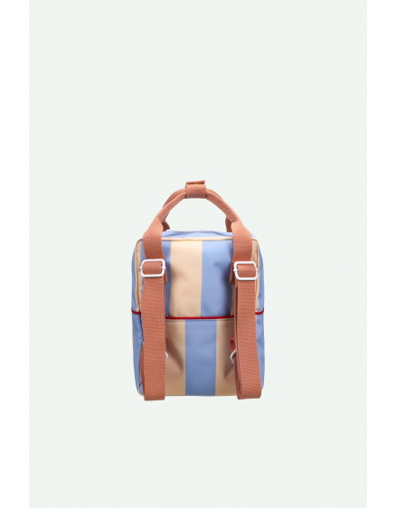 Backpack Small Stripes Cloud Blue + Twiggy Beige 5