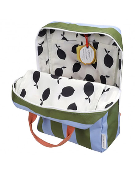 Backpack Large Stripes Tickling Grass + Cloud Blue 2