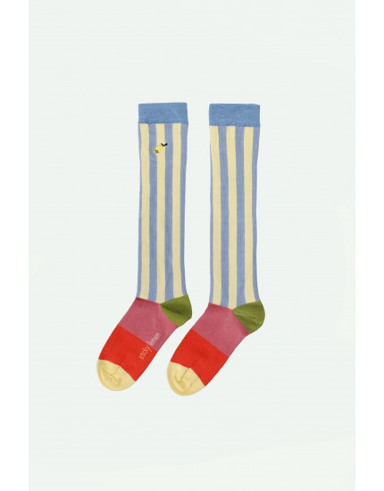 High Socks Lemon Tree Vertical Stripes 25-27