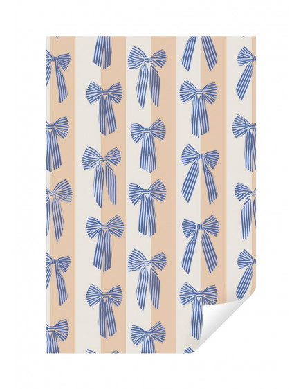 Wrapping Papier Big Bow Stripes Cobalt 4