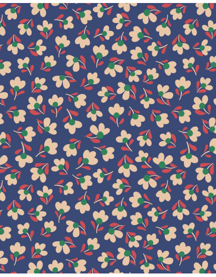 Wrapping Papier Lily Odette Flowers Dusky Sky One Size