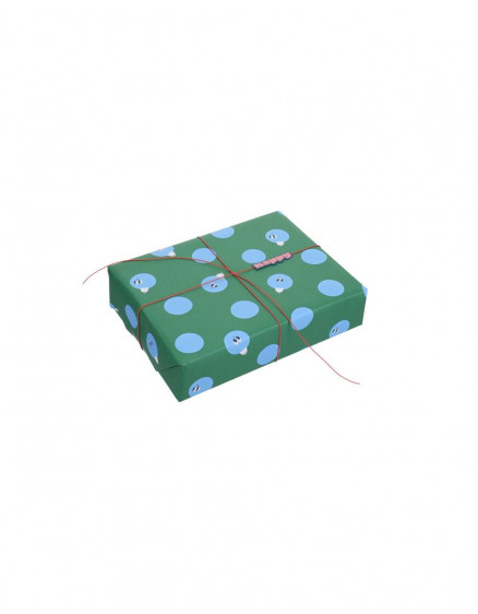 Wrapping Papier Christmas Balls Indian Green Sky Blue 2