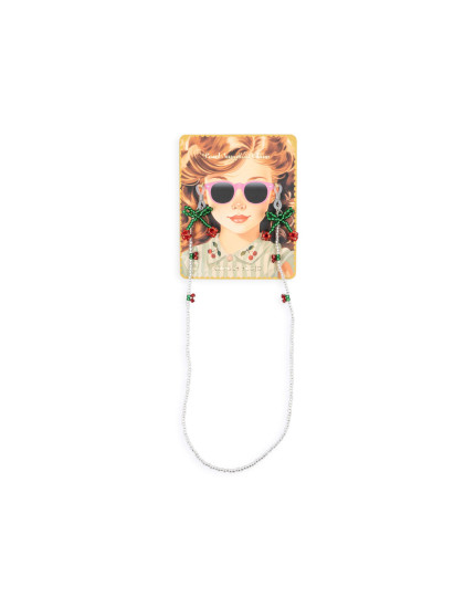 Sunglasses Bead Chain Cherry One Size