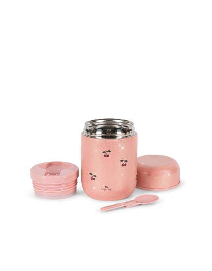 Glitter Thermo Food Jar Cherry