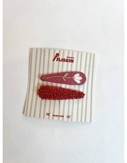 Hair Clips Berry Marshmallow One Size