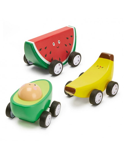 Kidoki Fruit-Fun Pullback Cars One Size