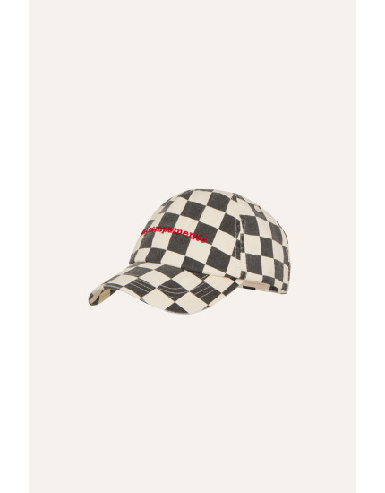 Checked Cap One Size