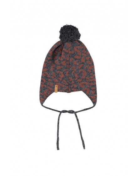 Шапка Bonnet Dark Grey Animal Print 2