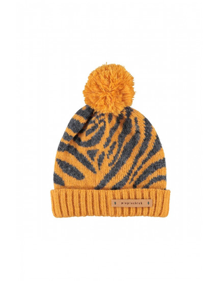 Шапка Pompon Orange Zebra Print 24M